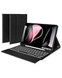 Doohoeek Bluetooth Keyboard Case for Samsung Galaxy Tab S11 11 inch 2025, Keyboard with Trackpad & 7-Color Backlit & 3-Angle Kickstand, Galaxy S11 11