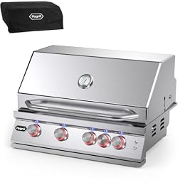 Hygrill Premium XTR 32-Inch Built In Grill, 4-Burner Grill Liquid Propane