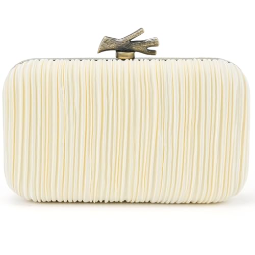 Pochette chic de mariage en satin plissé pour ranger vos essentiels