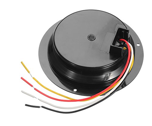 Partsam 4" Inch Round Led Trailer Taillights Stop Brake Lights Running Red And Amber Parking And Turn Signal Lights, Sealed Double Color Round Led Lights W/ Stainless Steel Rings Flange Mount (4Pack) #TOP5