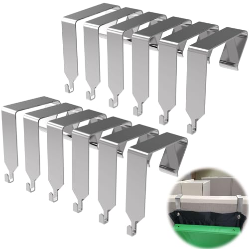 KOPKIO 12 peças ganchos sobre a porta cabides de cubículo de escritório, ganchos de parede de cubícu