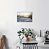 Sandy Beach Seascape Canvas Wall Art Sunset at the Baltic Sea Artwork with Weeds Ocean Nature Landscape for Bedroom Wall Decor for Living Room Hang Pictures Wall Artwork 8x12in #3