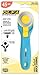 OLFA 45mm Quick-Change Rotary Cutter (RTY-2/C) - Rotary Fabric Cutter w/Blade Cover for Crafts, Sewing, Quilting, Replacement Blade: OLFA RB45-1 (Aqua)