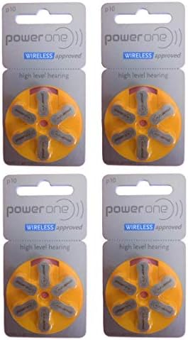 Power One P10 Hearing Aid Battery (6X4 Pack) 24 Nos
