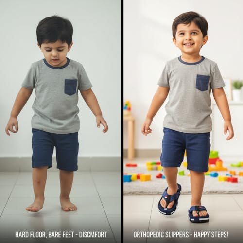 Image of Kids Soft Comfortable Flip Flop Slippers | Lightweight Cushioned Sole | Anti-Slip Casual Daily Wear.