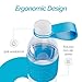 Copco Hydra 20 oz Tritan Water Bottle with Spill Resistant Lid & Non-Slip Sleeve - BPA-Free, Dishwasher Safe, Fits in Cup Holders, Great for Gym, Travel, Office - Durable & Lightweight (Blue)