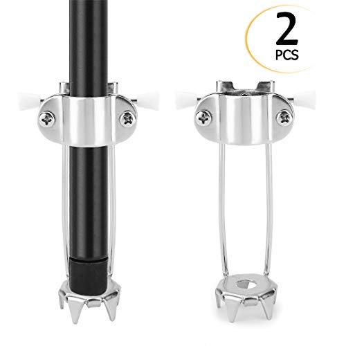 NOHPILY Cane Tips for Ice - Heavy Duty Metal Retractable 5-Prong Attachment