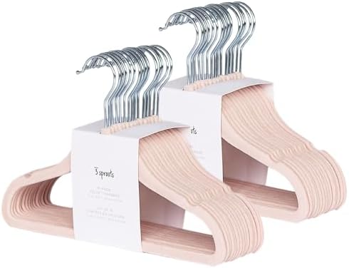 3 Sprouts Fluwelen babyhangers - pak van 30