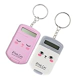 Calculatrice avec boucle à clé : idéale pour l'école, la maison et le bureau. elle permet d'effectuer des calculs simples. papeterie pour étudiants