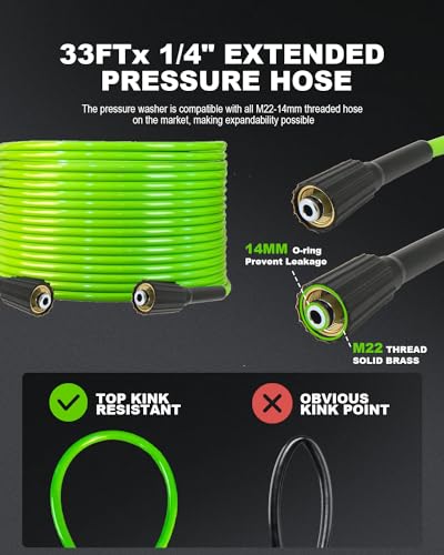 Commowner CMM4000-2 4800 Psi Electric Pressure Washer 2024 Newest 2.8 Gpm Professional High Power Washer thumb #2