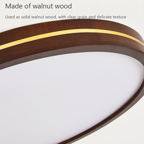 Plafon de techo de madera de nogal para techos bajos con luz ajustable de tres tonos 6