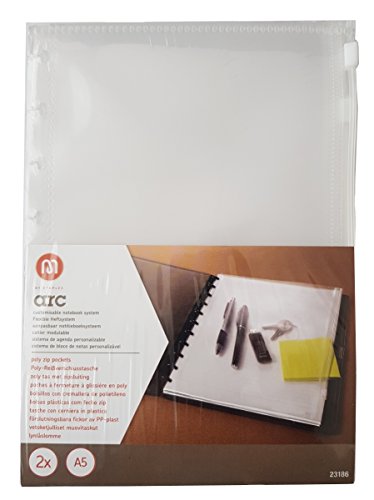 Einsteckhüllen m. Zipverschluss transp. DIN A5 2 Stück 23186