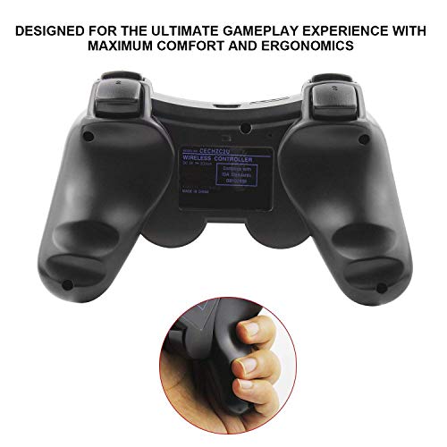 Diswoe1-PS3-Controller-Wireless-Bluetooth-Gamepad-PC-Joystick-con-Double-Vibration-Six-Axis-Senza-Fili-Controller-di-Gioco-per-Playstation-3-WindowsPC-con-Charging-Cord