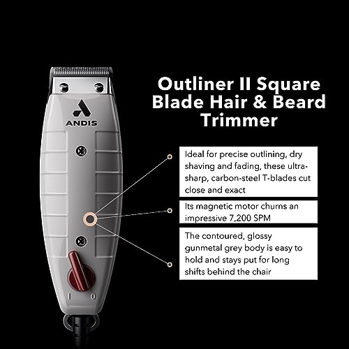 image for Andis 04685 Professional Outliner ll Square Blade Beard Trimmer - Blad
