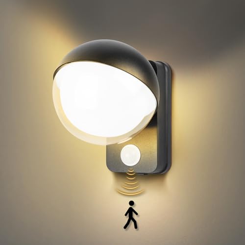 Applique murale LED extérieur détecteur de mouvement étanche IP65 3000K
