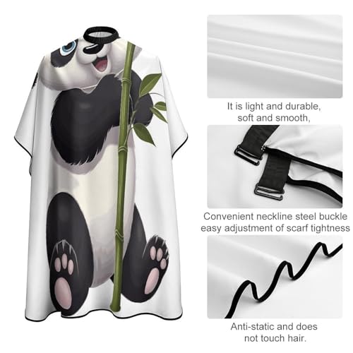 Capa para cortar cabello Naughty Panda para adultos 170x144 cm miniatura 4