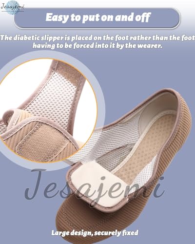 Diabetic Shoes for Women - Wide Fit Memory Foam Slippers for Arthritis, Edema & Swollen Feet - Comfortable Non-Slip Air Cushion Walking Sneakers4
