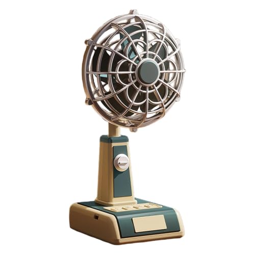 Retro Mini Desktop Desk Fan Rechargeable USB Powered Table Fan Strong Speed Portable Cooling F?an For Bedroom Office Car Dormito