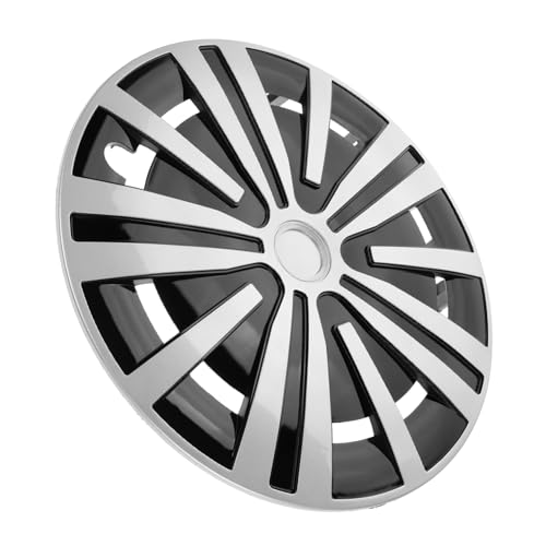 Enjoliveur de roue 14 pouces en acier allié argent et noir pour voiture et camion