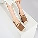 BABUDOG Womens Espadrilles Breathable Flats Shoes Mesh Slip on Loafers Soft White Flats(Brown.US7)
