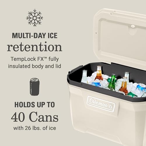 Image of Coleman Classic Series Insulated Portable Cooler, Leak-Resistant Outdoor Hard Cooler Keeps Ice up to 5 Days, 52 /70 /120 /150 Quart