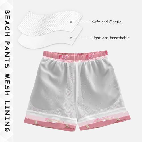 senya Pink Mushroom Boys Swim Trunks Toddler Shorts Swimwear Boardshorts4