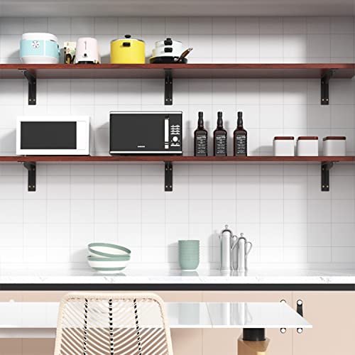Heavy Duty Shelf Brackets, 12 Inches Industrial Steel L Countertop Support 880Lbs Load Capacity Black Metal Shelves Brackets Diy Triangle(2Pcs) #TOP6
