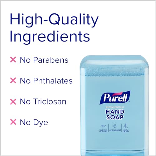 Image of PURELL Antimicrobial Foaming Hand Soap, Light Fragrance, 1200 mL Refill for PURELL ES10 Automatic Soap Dispenser (Pack of 2) - 8382-02