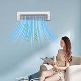 Aire acondicionado inalámbrico montado en la pared, instalación sin perforación, apto para varios tipos de habitaciones, diseño de eficiencia energética con control remoto (aire acondicionado)