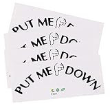 Framendino, 4 Pack Funny Reminder Decoration Put Me Down Toilet Seat Decal Sticker for Bathroom...