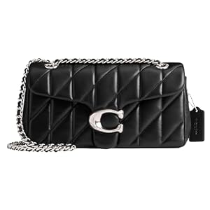COACH Quilted Tabby Shoulder Bag 26 with Chain, Bolso de Hombro para Mujer