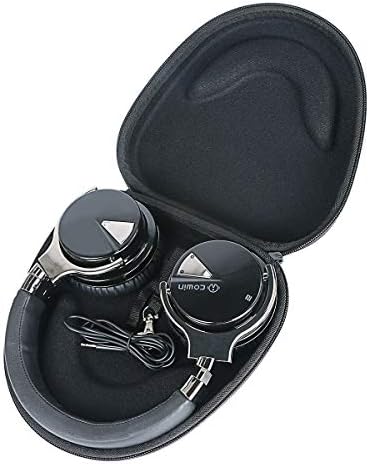 Headphone Hard Case for COWIN E7 Active Noise Cancelling Bluetooth Headphones by Khanka (Black)