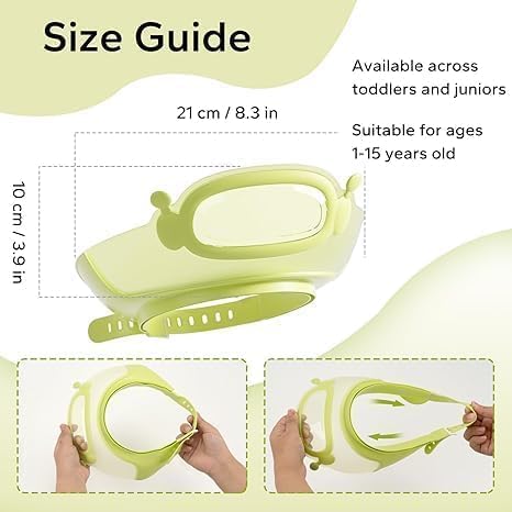 AP & ZP Goggles Shape Baby Shower Cap Baby Shower Cap, Kids Shower Cap, Eye and Ear Protection Visor Hat for 0-9 Years Old Kids, Cute Diving Goggles Shape Makes Baby Bathing More Comfortable 1