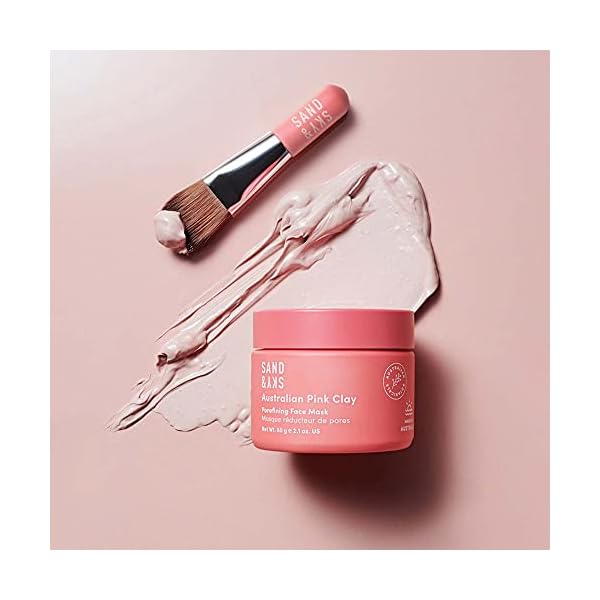 Sand & Sky Australian Pink Clay Porefining Mask for Blackheads. Evens skin tone.