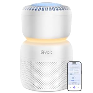 LEVOIT Air Purifier for Baby with White Noise Sound Machine and Blue-Light-Free Night Light in Home Bedroom, HEPA Filter with 5 Air Quality Monitor, Removes Ultrafine Particles, Smart WiFi, Sprout