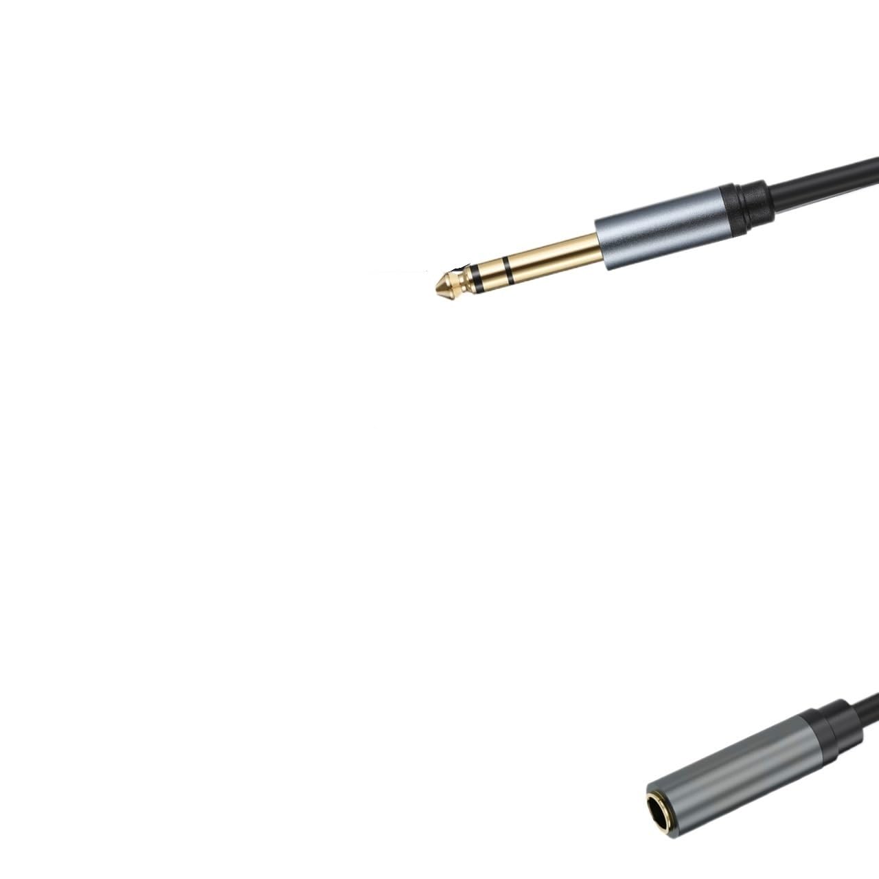 Adattatore per cuffie da 1/4 a 3,5 mm TRS 6,35 mm 1/4 maschio a 3,5 mm 1/8 femmina stereo Ja-ck cavo adattatore audio 6,5 mm (stereo, 300 cm)