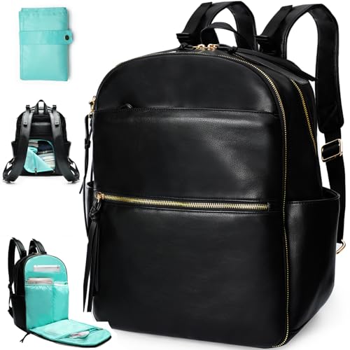 MOMINSIDE Leather Diaper Backpack