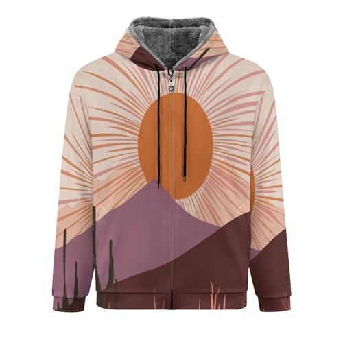 Veste polaire homme à fermeture éclair complète manteau épais chaud à poches