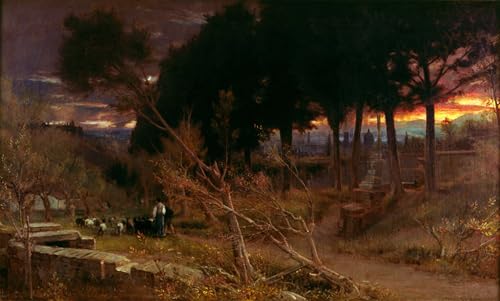 Peinture poster soirée florentine d'Albert Goodwin impression graffiti art mural 60x90