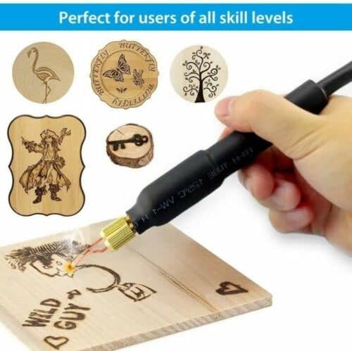 220V Digital Display Pyrography Machine + Gourd Wood Burning Pen Craft Tool Kits
