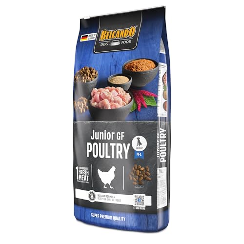 BELCANDO Junior GF Poultry [12,5 kg] getreidefreies Hundefutter | Trockenfutter ohne Getreide für Junge Hunde | Alleinfuttermittel für Hunde ab 4 Monaten