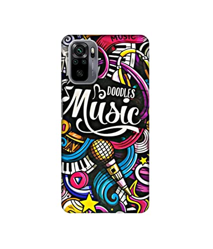Image of Doodles Music Design 3D Printed Hard Back Case Cover for Mi Redmi Note 10 4G / Note 10S 4G