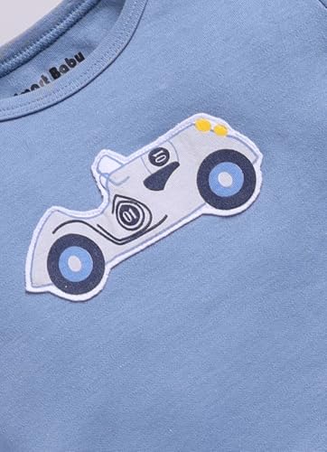 Image of Smart Baby Full Sleeve T-Shirt and Pyjama Set | 100% Cotton Interlock Fabric | Newborn to 6 Months Infant Wear | Soft & Lightweight Baby Suit for Boys & Girls
