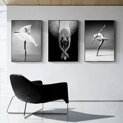 Impression photo de portrait de ballerine sur toile premium sans cadre