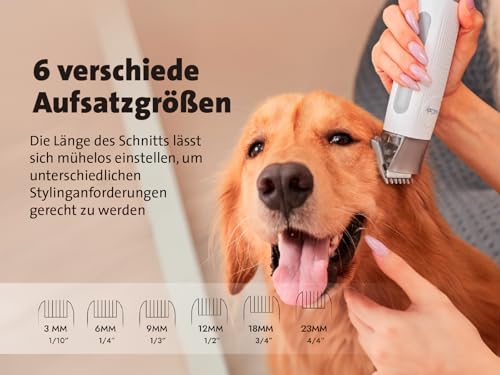 Molly&Cody SAMSON 7-in-1 Fell-Schermaschinen-Set mit Tierhaar-Absaugung für Hund & Katze (6 Aufsätze, effektive & lautstärkereduzierte Saugkraft zur 99% Aufnahme der Tierhaare, kontaktlose Entleerung) – Bild 6