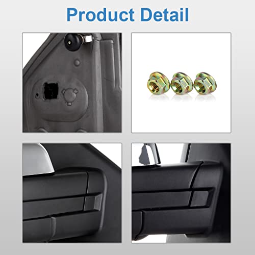 Eccpp Replacement Fit For Ford For F-150 2004-2014 Passenger Chrome Towing Mirror Power Heated Puddle Light Turn Signal Right Side View #TOP4