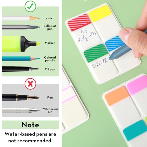 400 Stück Haftstreifen Page Marker Haftmarker Index Tabs Kleine Page Marker Beschriftbare Haftstreifen Plastik Haftstreifen Post Index Klebezettel Haftstreifen Für Lesen Seitenmarkierung Büro