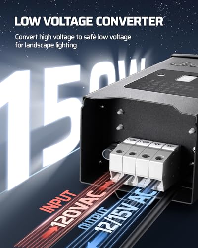 Dewenwils HCLT03A 150W Low Voltage Landscape Lighting Transformer, 120V To 12/15V Ac, Metal Shield, Outdoor Low Voltage Landscape Transformer thumb #1