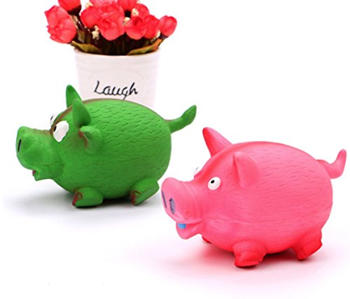 Tau Trading Glitschige Laut und Funny Hund Spielzeug, Pink-Pig