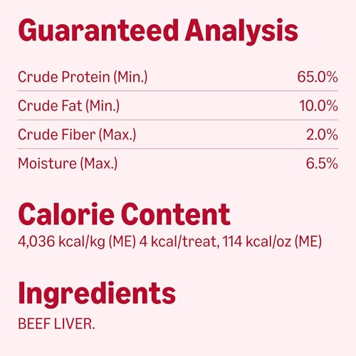 Image of Amazon Basics Freeze-Dried Raw Single Ingredient Dog Treats (Previously Wag), Beef Liver, High Protein, Grain-Free, 3.3 Ounce (Pack of 1), Packaging may vary